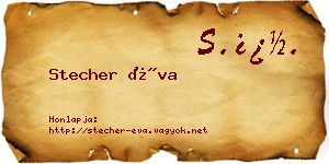 Stecher Éva névjegykártya