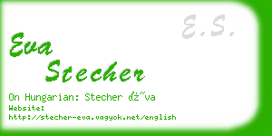 eva stecher business card